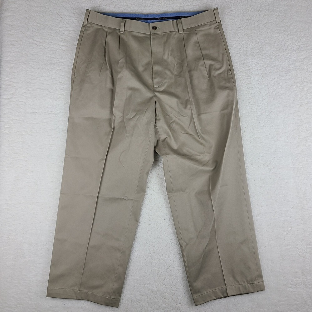 Brooks Brothers Pants Mens 38x27 Beige Lightweight Advantage Chino Elliot HEMMED
